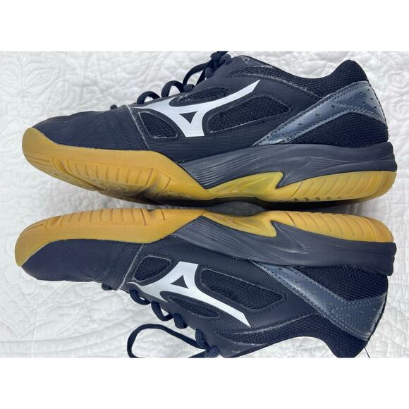 Mizuno Women 9 Black/Gray Cyclone Speed 2 Lace Up Athletic Pickleball Sneakers - Picture 10 of 10